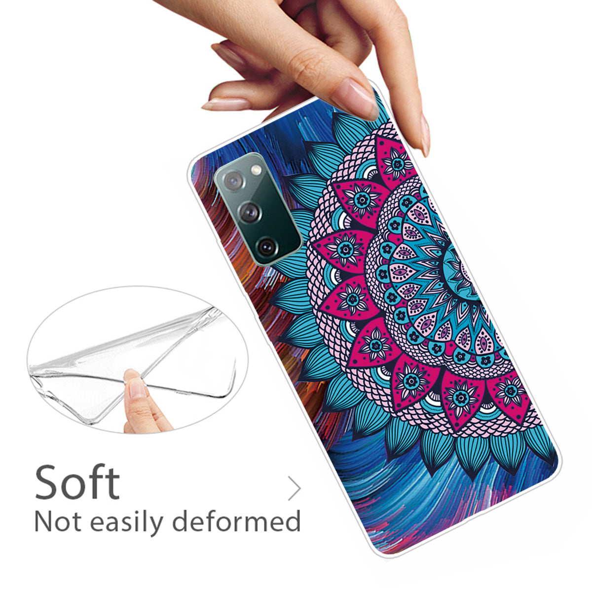 For Samsung Galaxy S20 FE/S20 Fan Edition/S20 FE 5G/S20 Fan Edition 5G/S20 Lite/S20 FE 2022 Pattern Printing IMD Soft TPU Phone Case - Flower Pattern