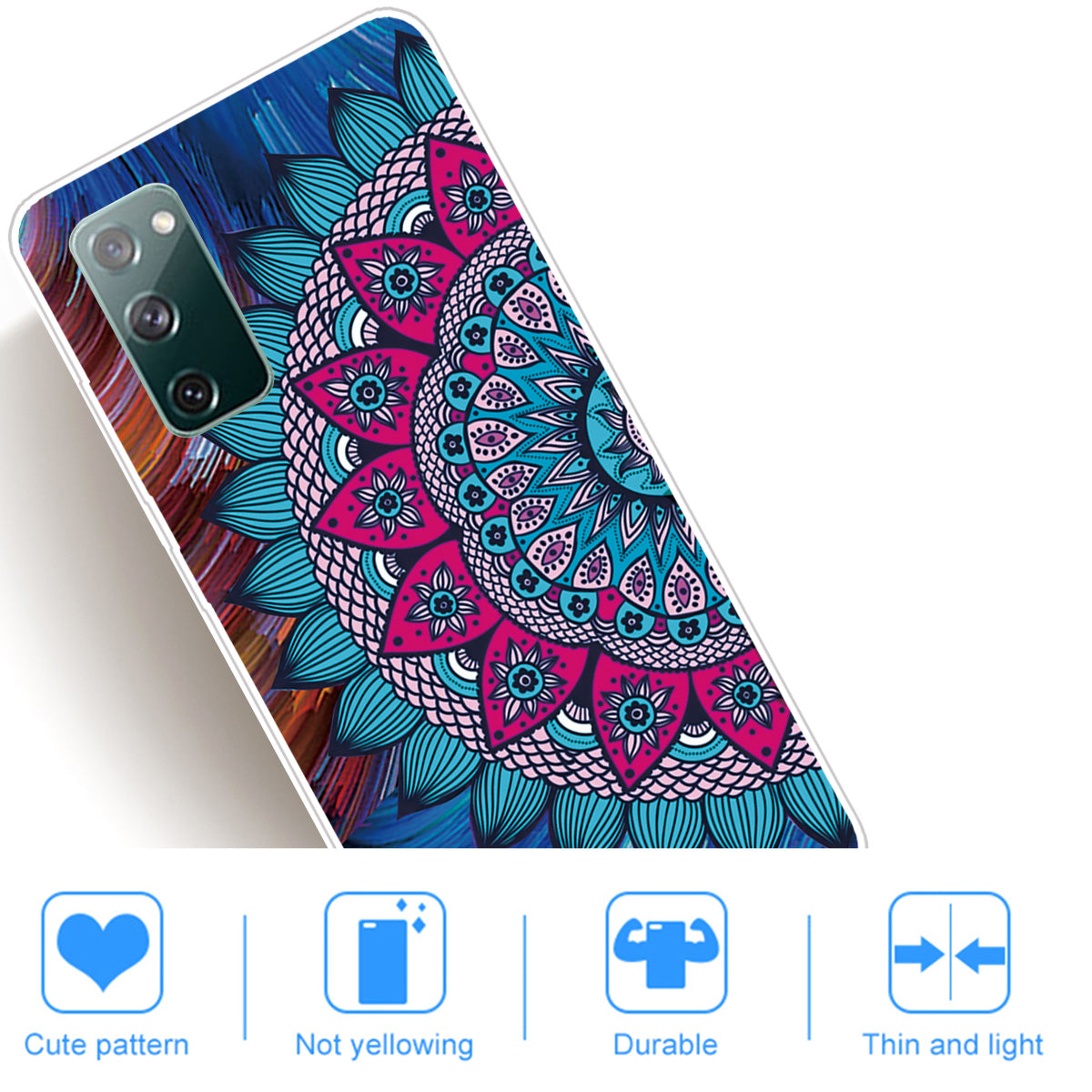 For Samsung Galaxy S20 FE/S20 Fan Edition/S20 FE 5G/S20 Fan Edition 5G/S20 Lite/S20 FE 2022 Pattern Printing IMD Soft TPU Phone Case - Flower Pattern