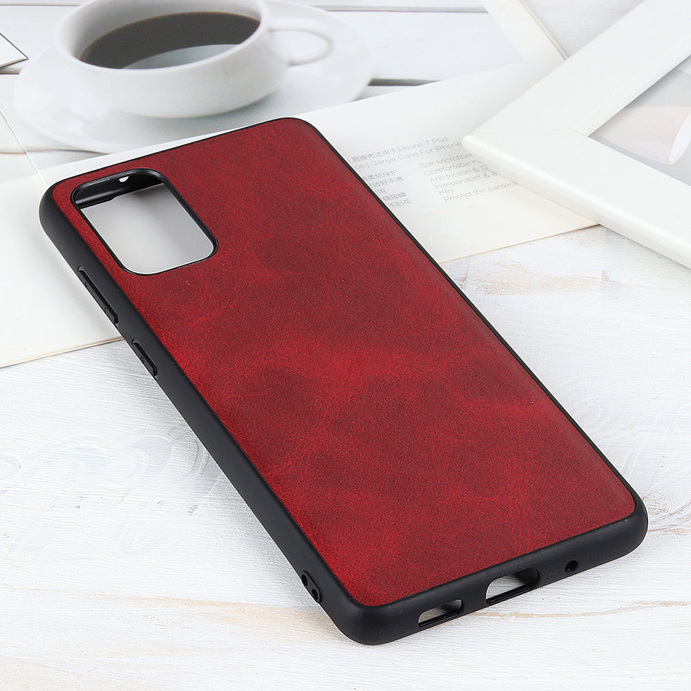 For Samsung Galaxy S20 FE/S20 Fan Edition/S20 FE 5G/S20 Fan Edition 5G/S20 Lite Bi-color TPU + PC + Leather Coated Phone Case - Red