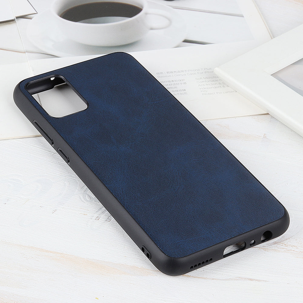 For Samsung Galaxy S20 FE/S20 Fan Edition/S20 FE 5G/S20 Fan Edition 5G/S20 Lite Bi-color TPU + PC + Leather Coated Phone Case - Blue