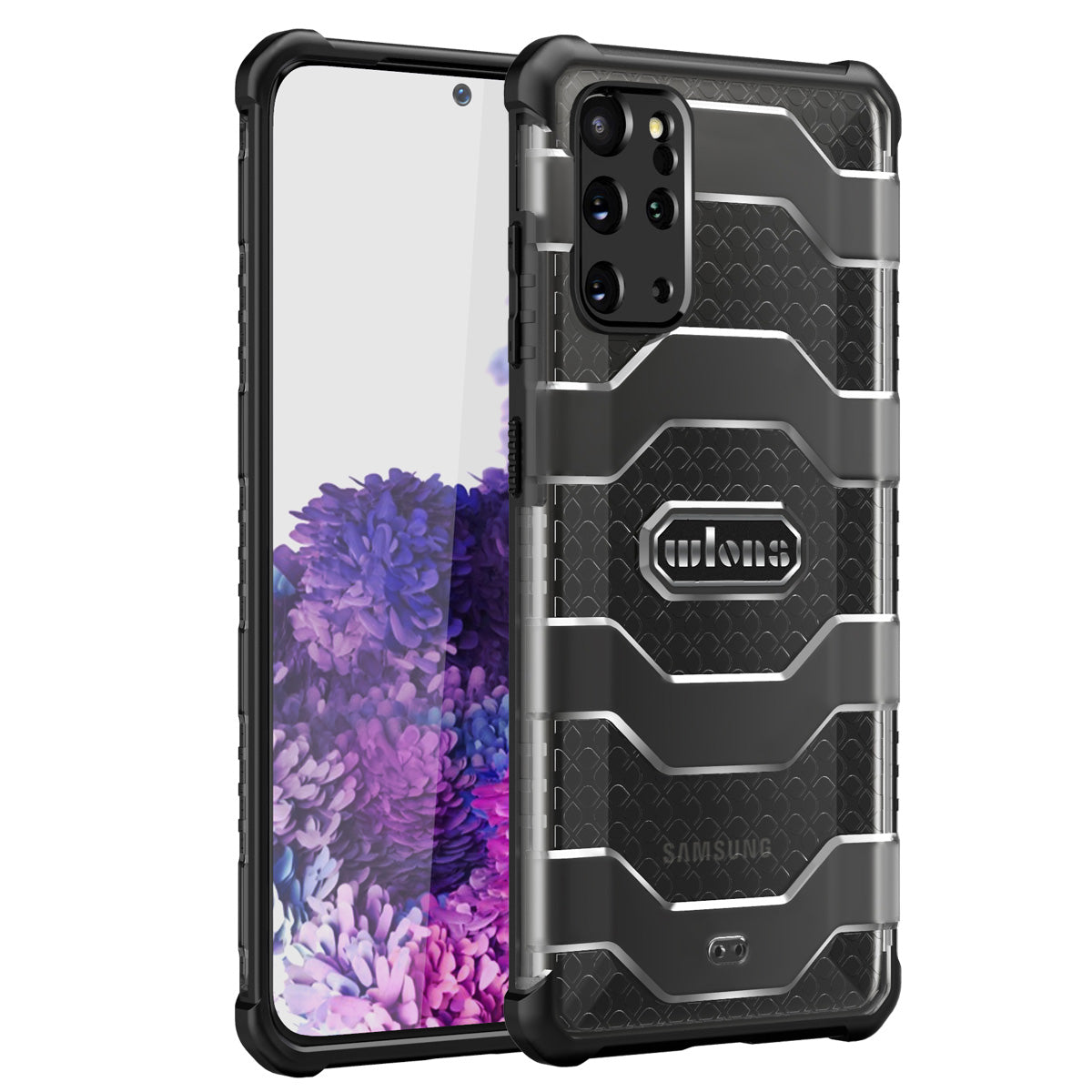 Explorer Series Non-slip Hard PC + TPU Phone Case for Samsung Galaxy S20 Plus/S20 Plus 5G  Cover - Black