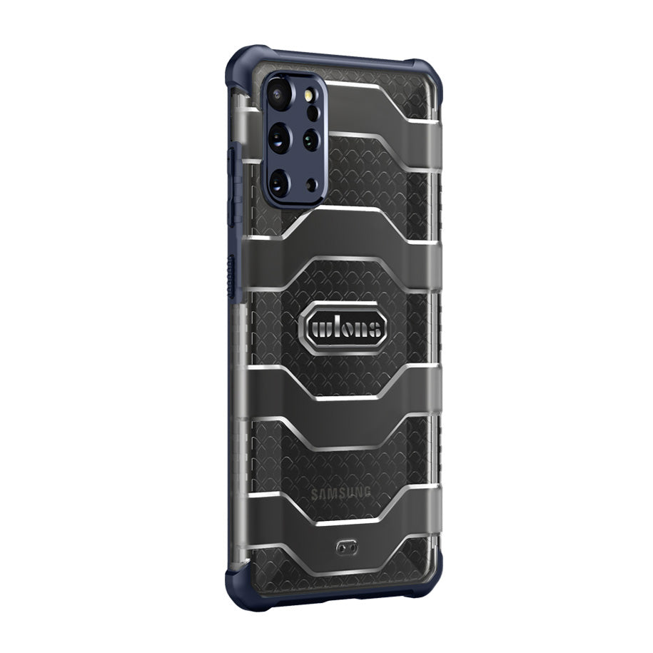 Explorer Series Non-slip Hard PC + TPU Phone Case for Samsung Galaxy S20 Plus/S20 Plus 5G  Cover - Navy Blue