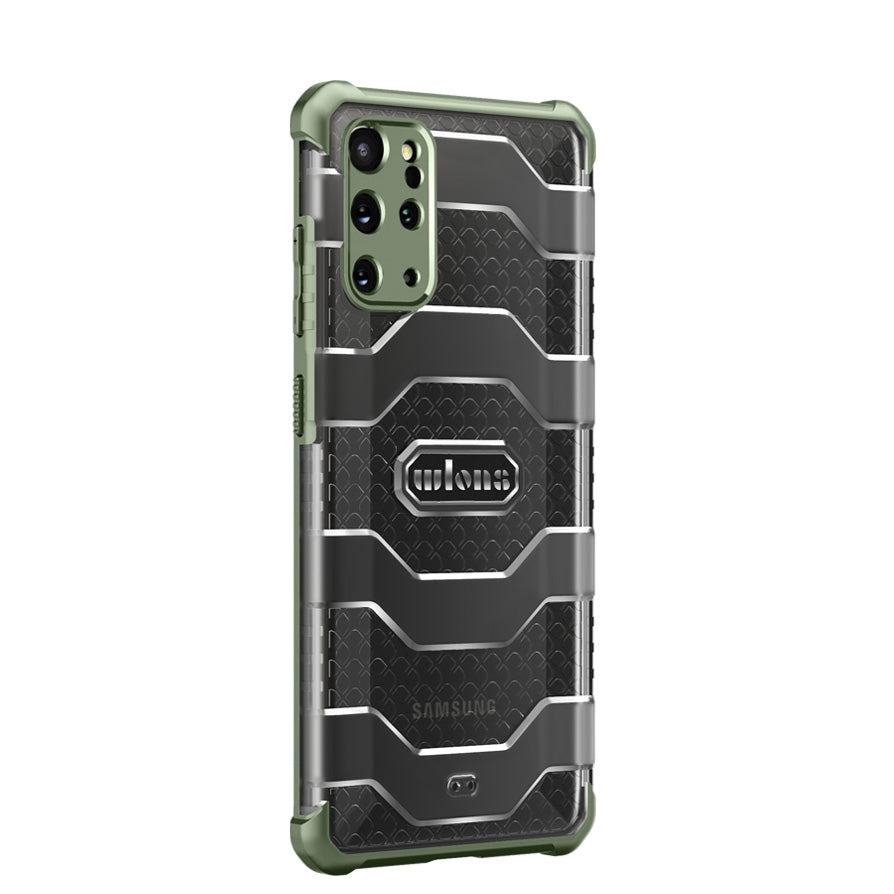 Explorer Series Non-slip Hard PC + TPU Phone Case for Samsung Galaxy S20 Plus/S20 Plus 5G  Cover - Light Green