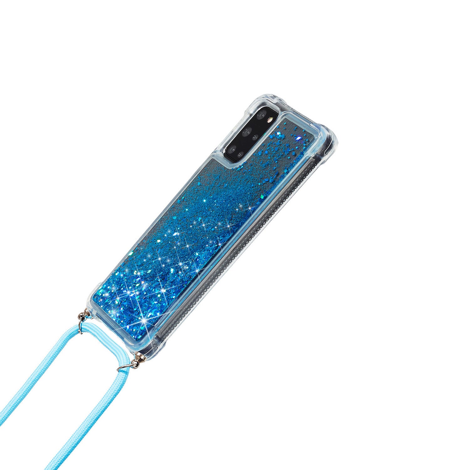 For Samsung Galaxy S20 FE/S20 Fan Edition/S20 FE 5G/S20 Fan Edition 5G/S20 Lite/S20 FE 2022 Quicksand TP Case with Lanyard - Blue