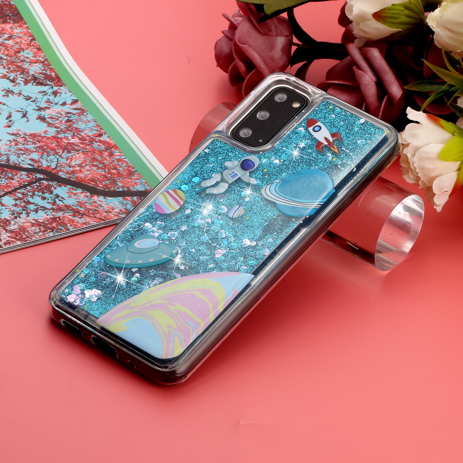 Pattern Glitter Powder Quicksand TPU Case for Samsung Galaxy S20 FE/S20 Fan Edition/S20 FE 5G/S20 Fan Edition 5G/S20 Lite/S20 FE 2022 Shell - Space