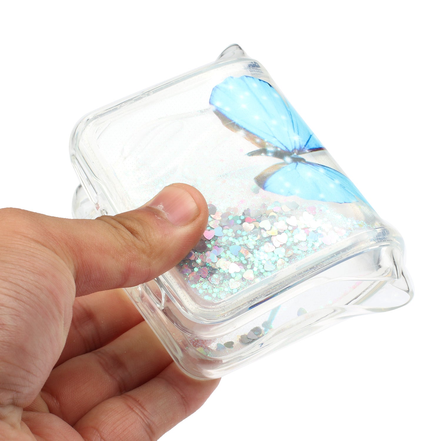 Pattern Glitter Powder Quicksand TPU Case for Samsung Galaxy S20 FE/S20 Fan Edition/S20 FE 5G/S20 Fan Edition 5G/S20 Lite/S20 FE 2022 Shell - Blue Butterfly