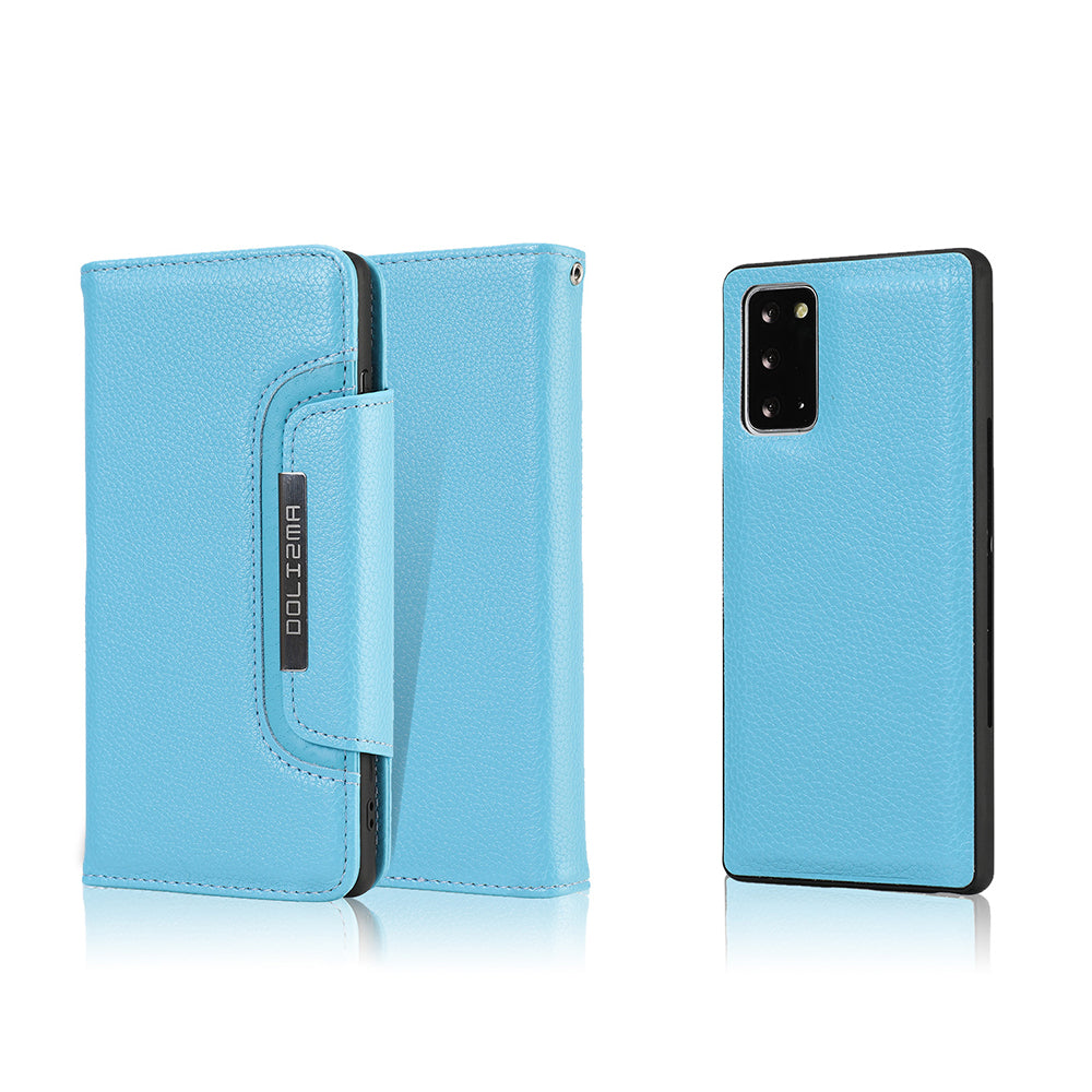 Litchi Texture 2-in-1 Detachable Magnetic Leather Cover Wallet Phone Case for Samsung Galaxy S20 FE/S20 Fan Edition / S20 FE 5G/S20 Fan Edition 5G / S20 Lite - Blue