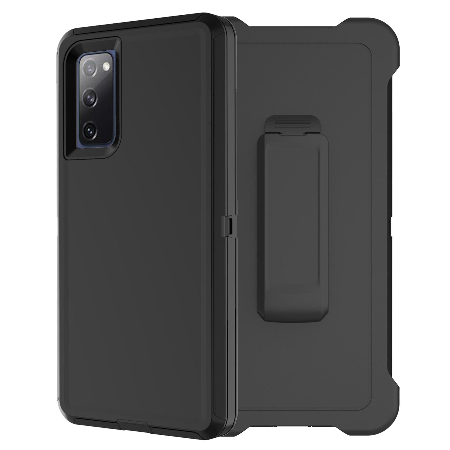 Belt Clip PC TPU Hybrid Case for Samsung Galaxy S20 FE/S20 Fan Edition/S20 FE 5G/S20 Fan Edition 5G - All Black