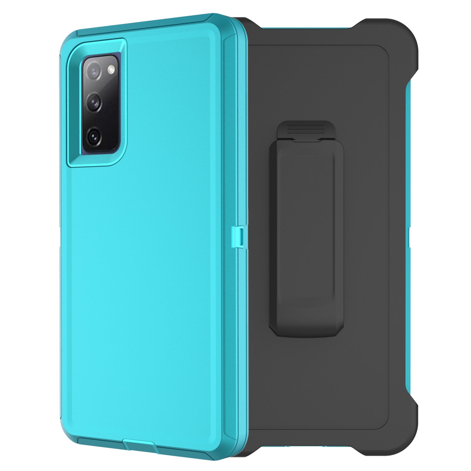 Belt Clip PC TPU Hybrid Case for Samsung Galaxy S20 FE/S20 Fan Edition/S20 FE 5G/S20 Fan Edition 5G - Cyan/Sky Blue