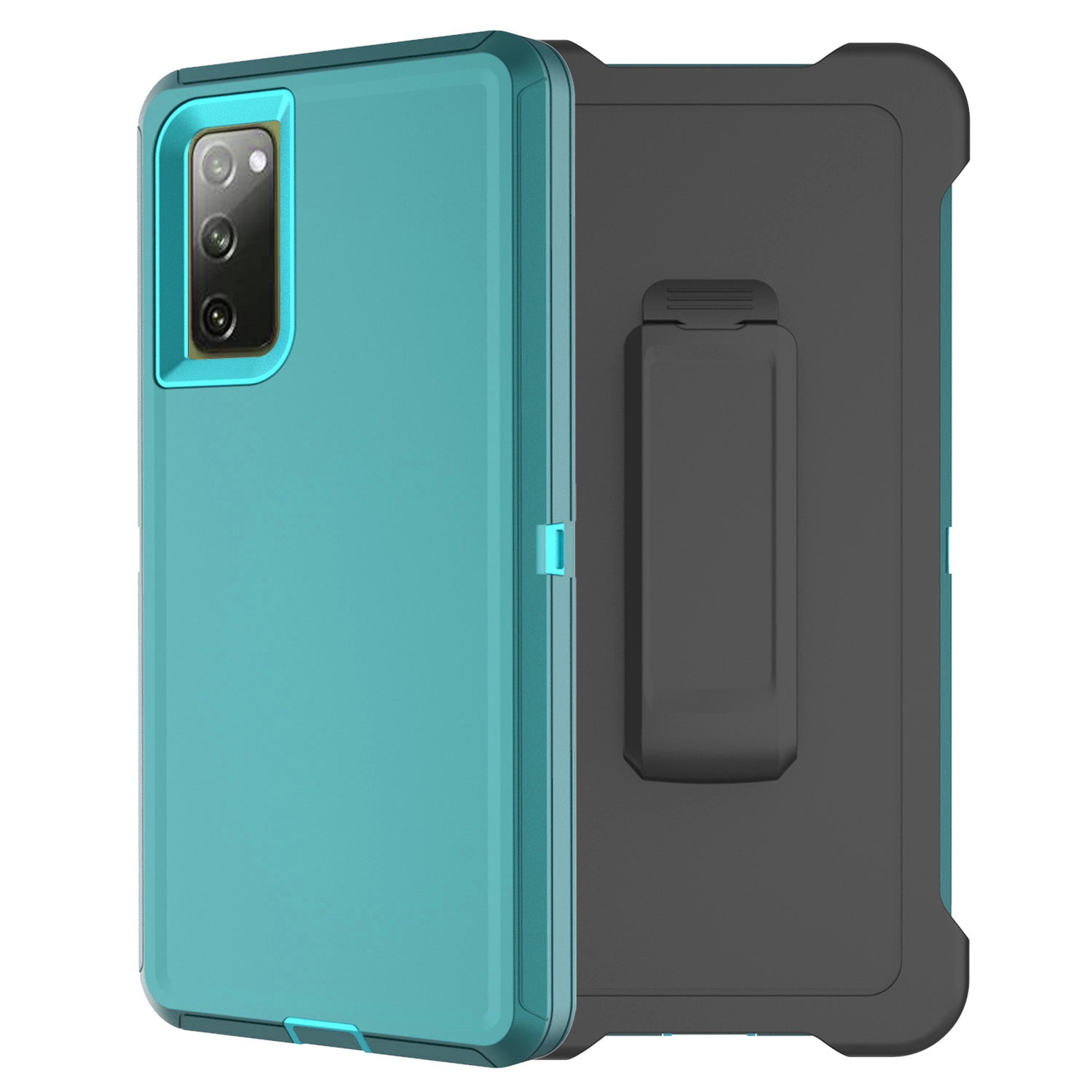 Belt Clip PC TPU Hybrid Case for Samsung Galaxy S20 FE/S20 Fan Edition/S20 FE 5G/S20 Fan Edition 5G - Lake blue/Sky blue