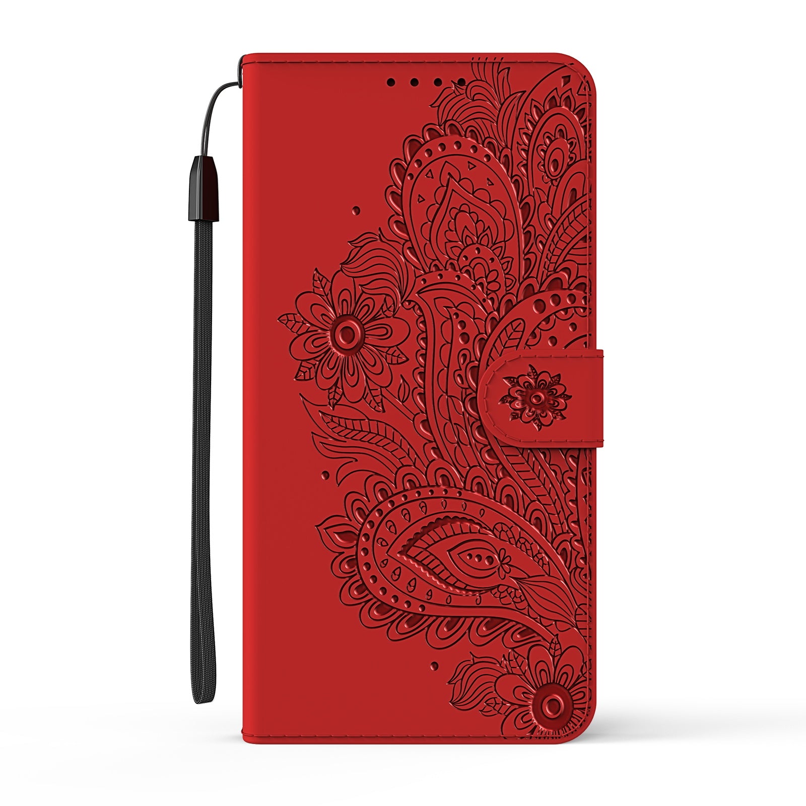 Phoenix Imprinting Leather Wallet Stand Phone Protective Shell for Samsung Galaxy S20 FE/S20 FE 5G/S20 Lite/S20 FE 2022 - Red