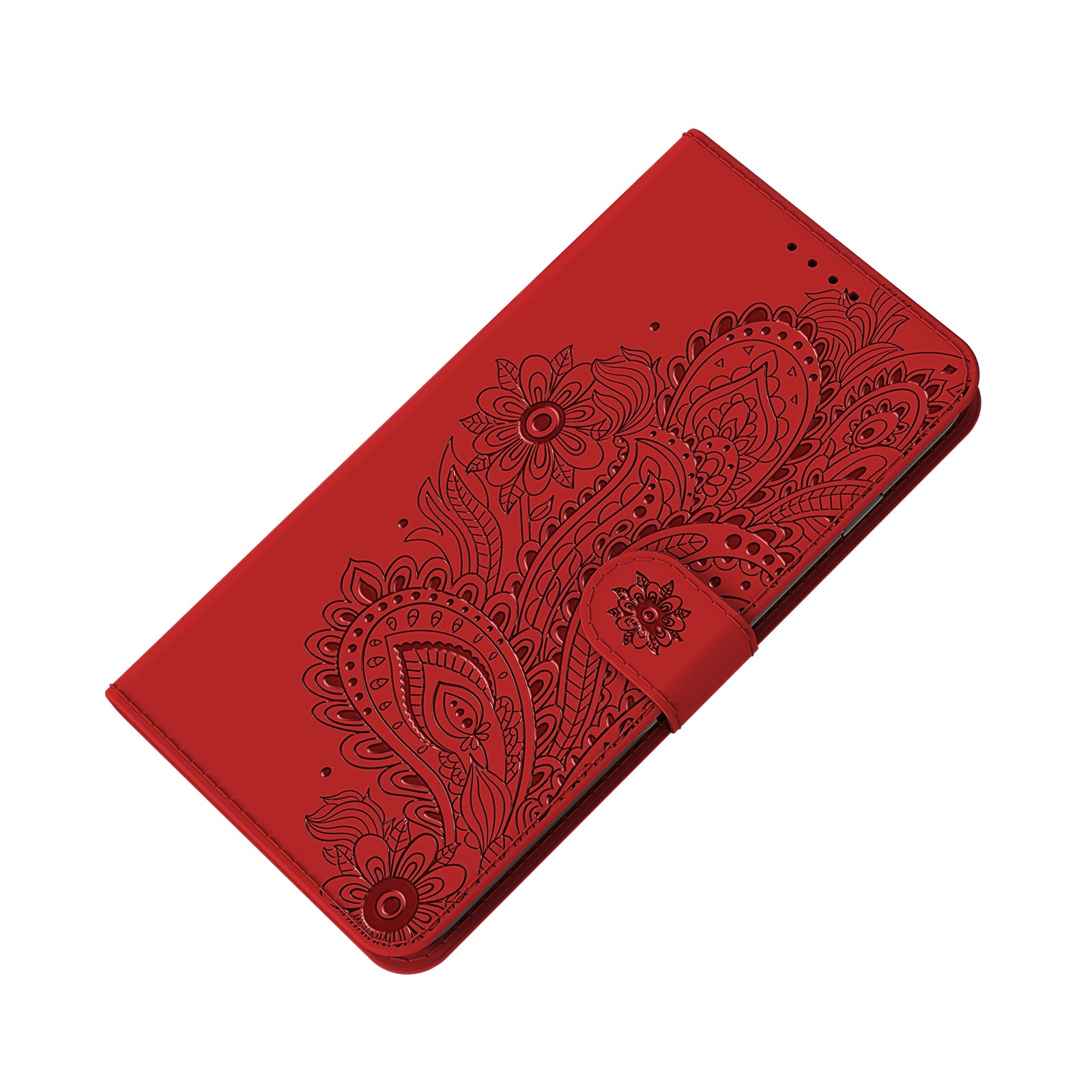 Phoenix Imprinting Leather Wallet Stand Phone Protective Shell for Samsung Galaxy S20 FE/S20 FE 5G/S20 Lite/S20 FE 2022 - Red