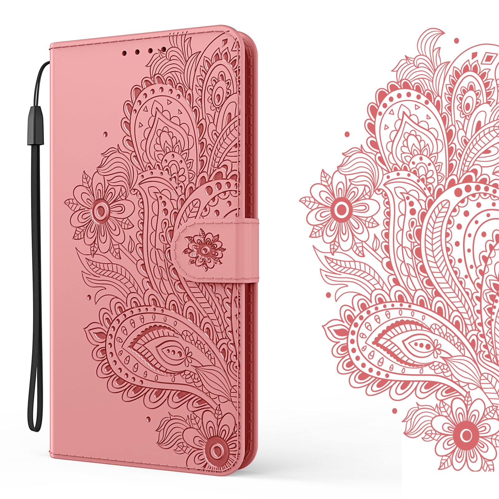 Phoenix Imprinting Leather Wallet Stand Phone Protective Shell for Samsung Galaxy S20 FE/S20 FE 5G/S20 Lite/S20 FE 2022 - Pink