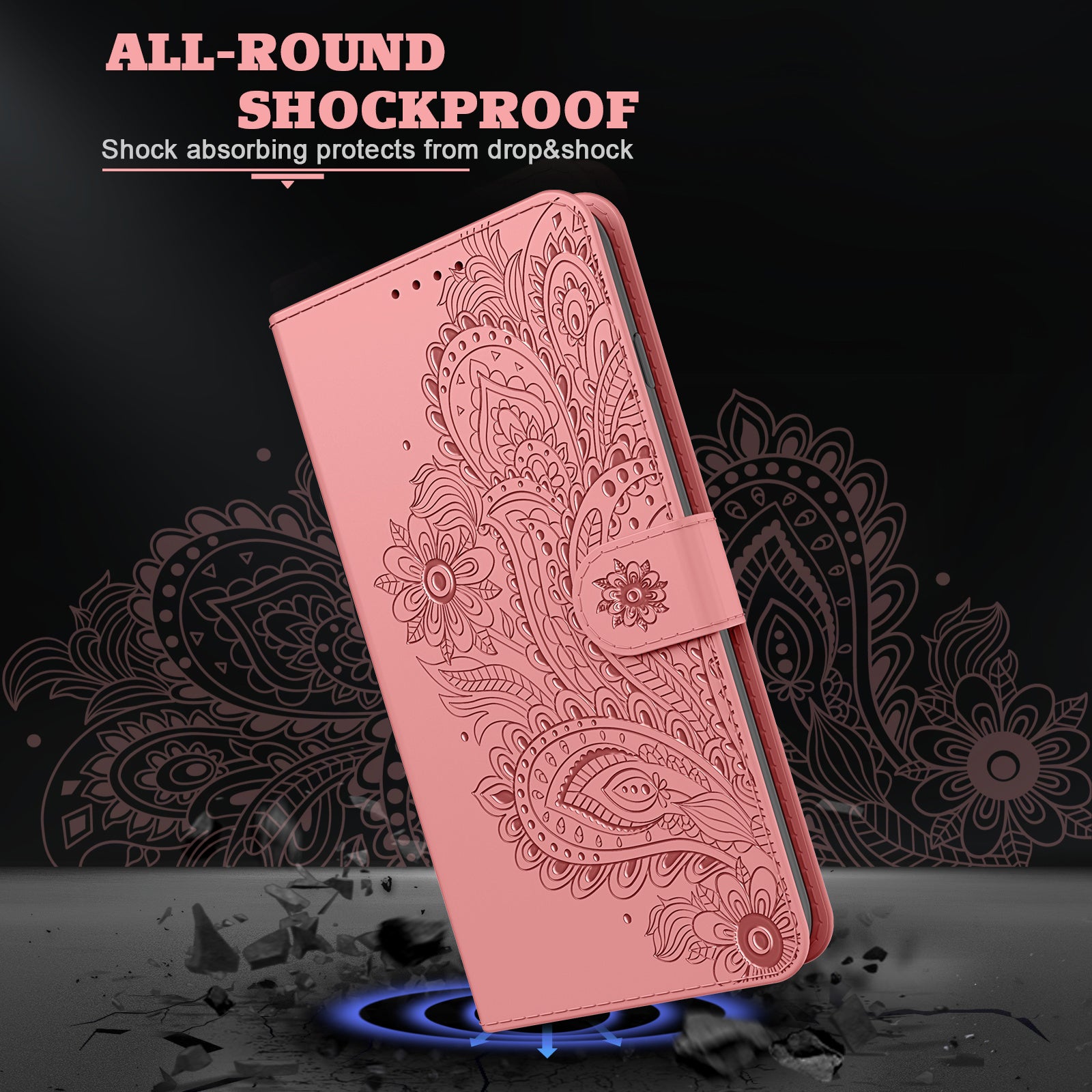 Phoenix Imprinting Leather Wallet Stand Phone Protective Shell for Samsung Galaxy S20 FE/S20 FE 5G/S20 Lite/S20 FE 2022 - Pink