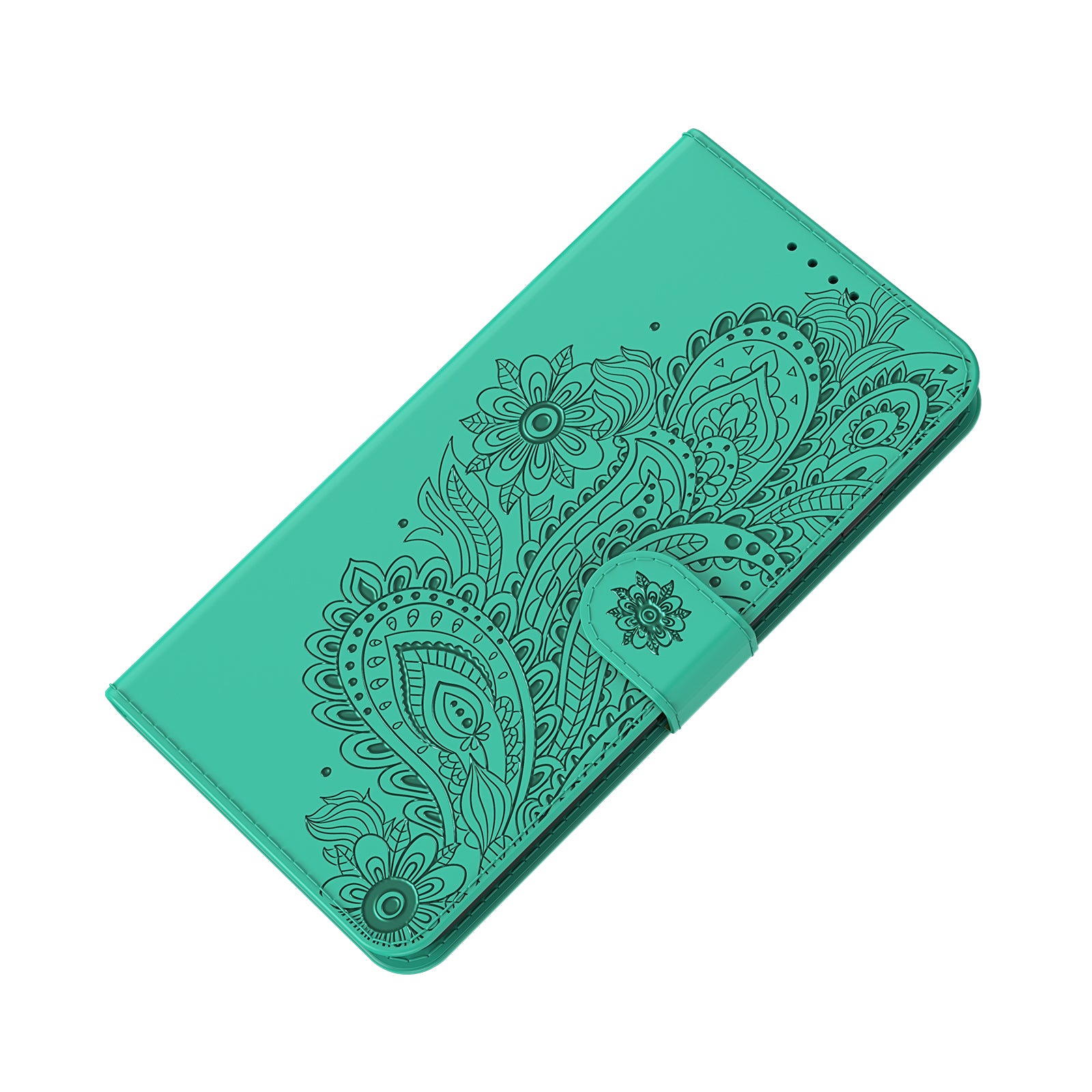 Phoenix Imprinting Leather Wallet Stand Phone Protective Shell for Samsung Galaxy S20 FE/S20 FE 5G/S20 Lite/S20 FE 2022 - Green