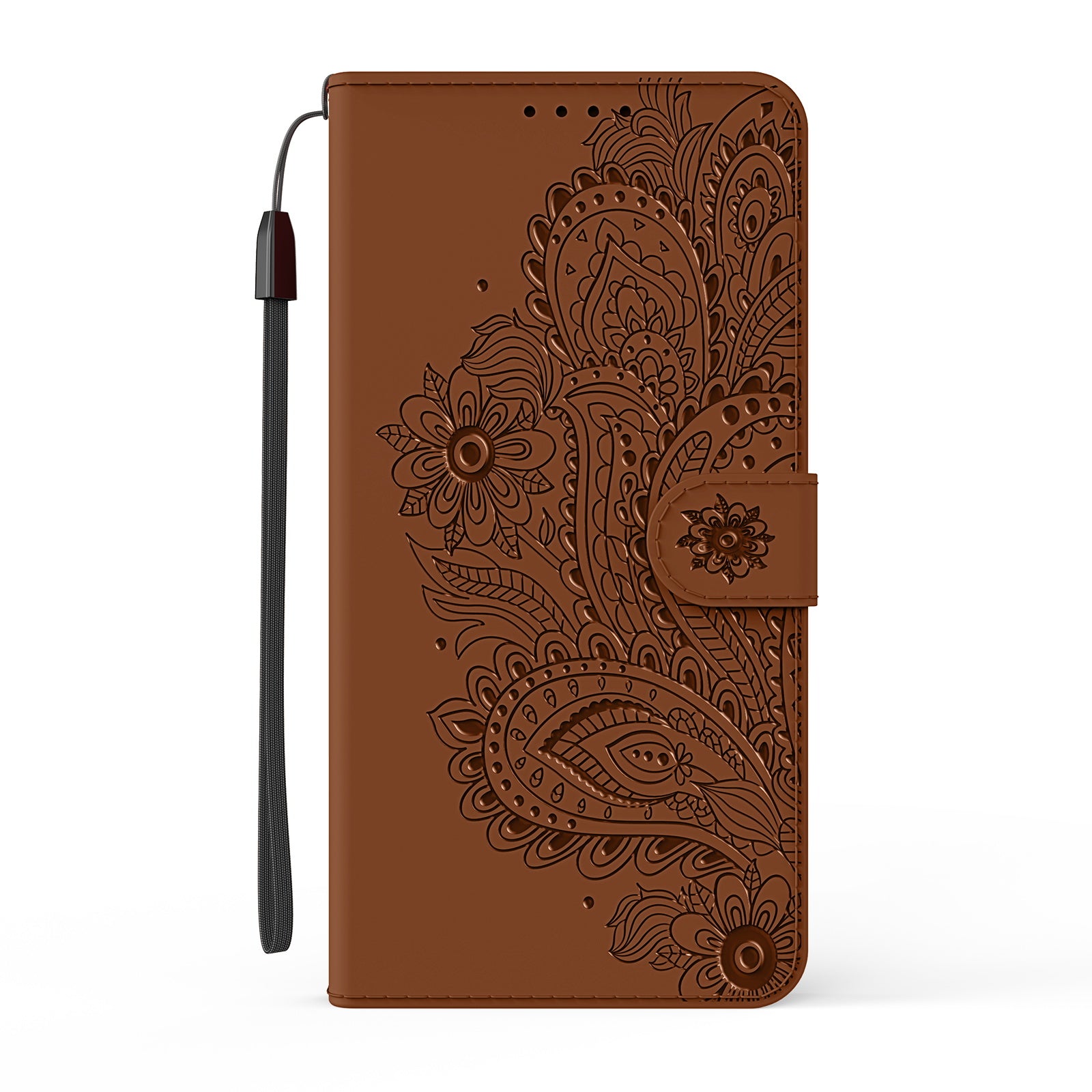 Phoenix Imprinting Leather Wallet Stand Phone Protective Shell for Samsung Galaxy S20 FE/S20 FE 5G/S20 Lite/S20 FE 2022 - Brown