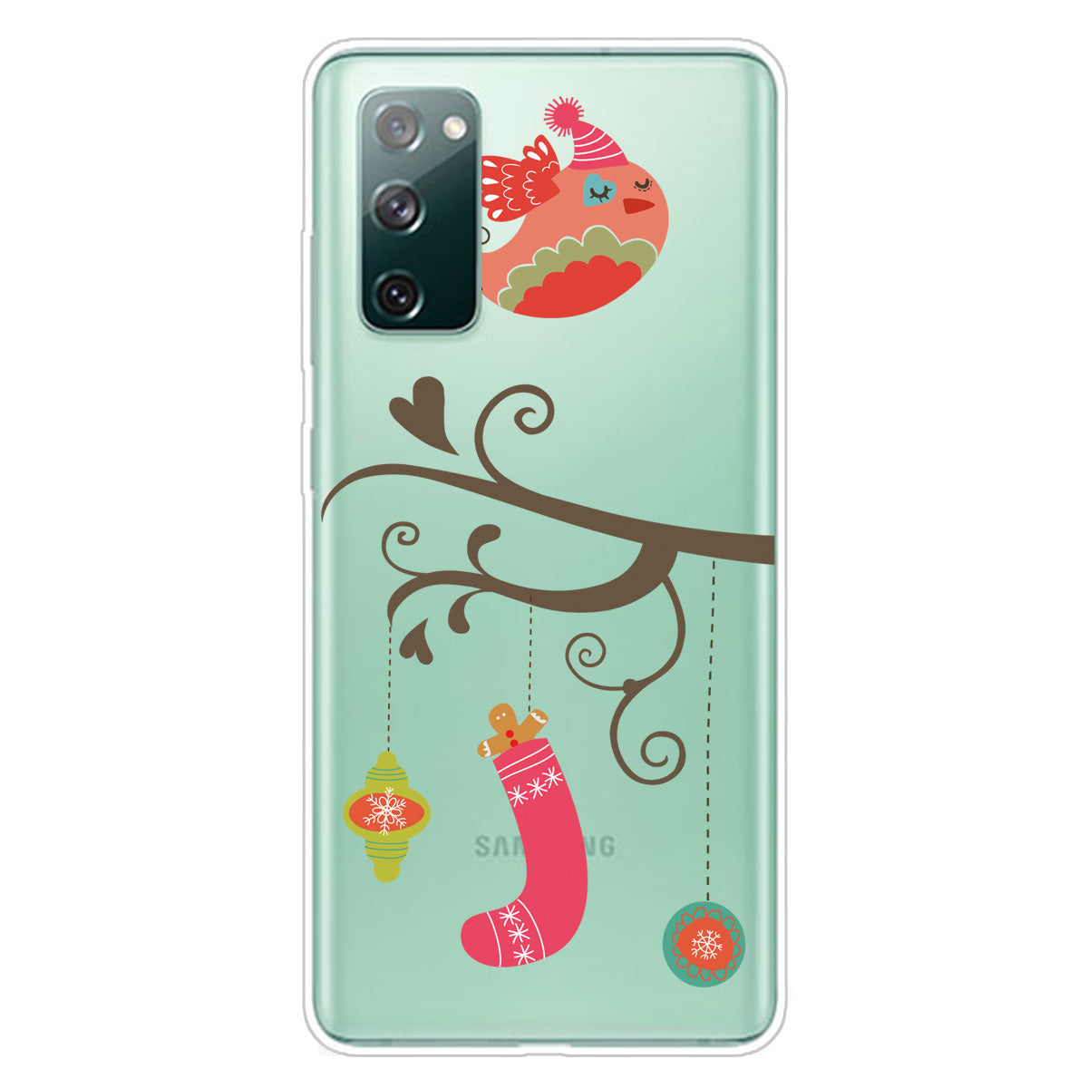 Christmas Theme Pattern Printing TPU Case for Samsung Galaxy S20 FE/S20 Fan Edition/S20 FE 5G/S20 Fan Edition 5G - Christmas Sock