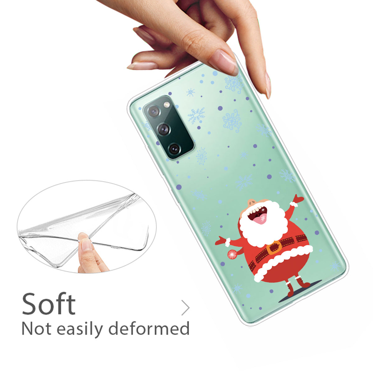 Christmas Theme Pattern Printing TPU Case for Samsung Galaxy S20 FE/S20 Fan Edition/S20 FE 5G/S20 Fan Edition 5G - Laughing Santa Claus