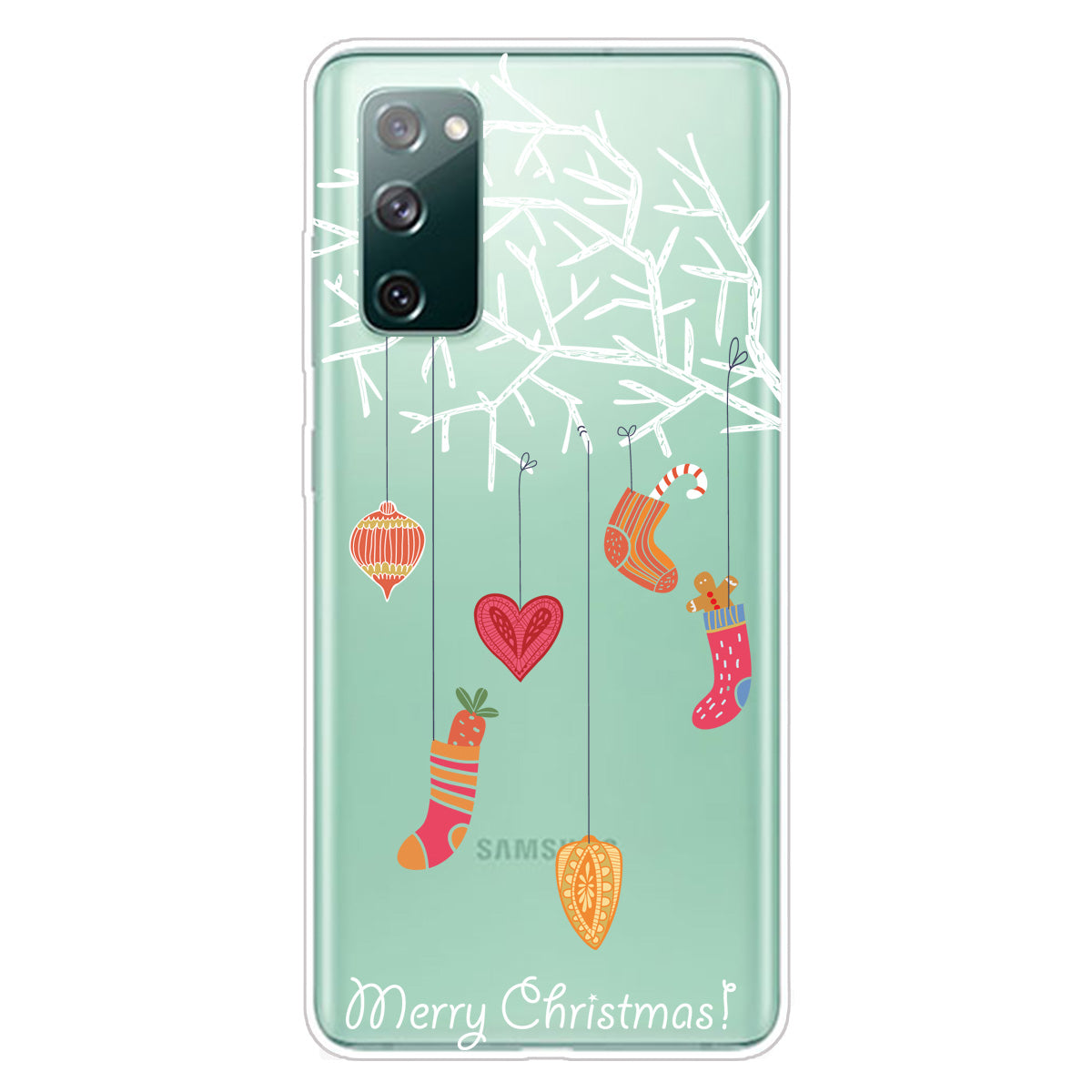 Christmas Theme Pattern Printing TPU Case for Samsung Galaxy S20 FE/S20 Fan Edition/S20 FE 5G/S20 Fan Edition 5G - Presents in Socks