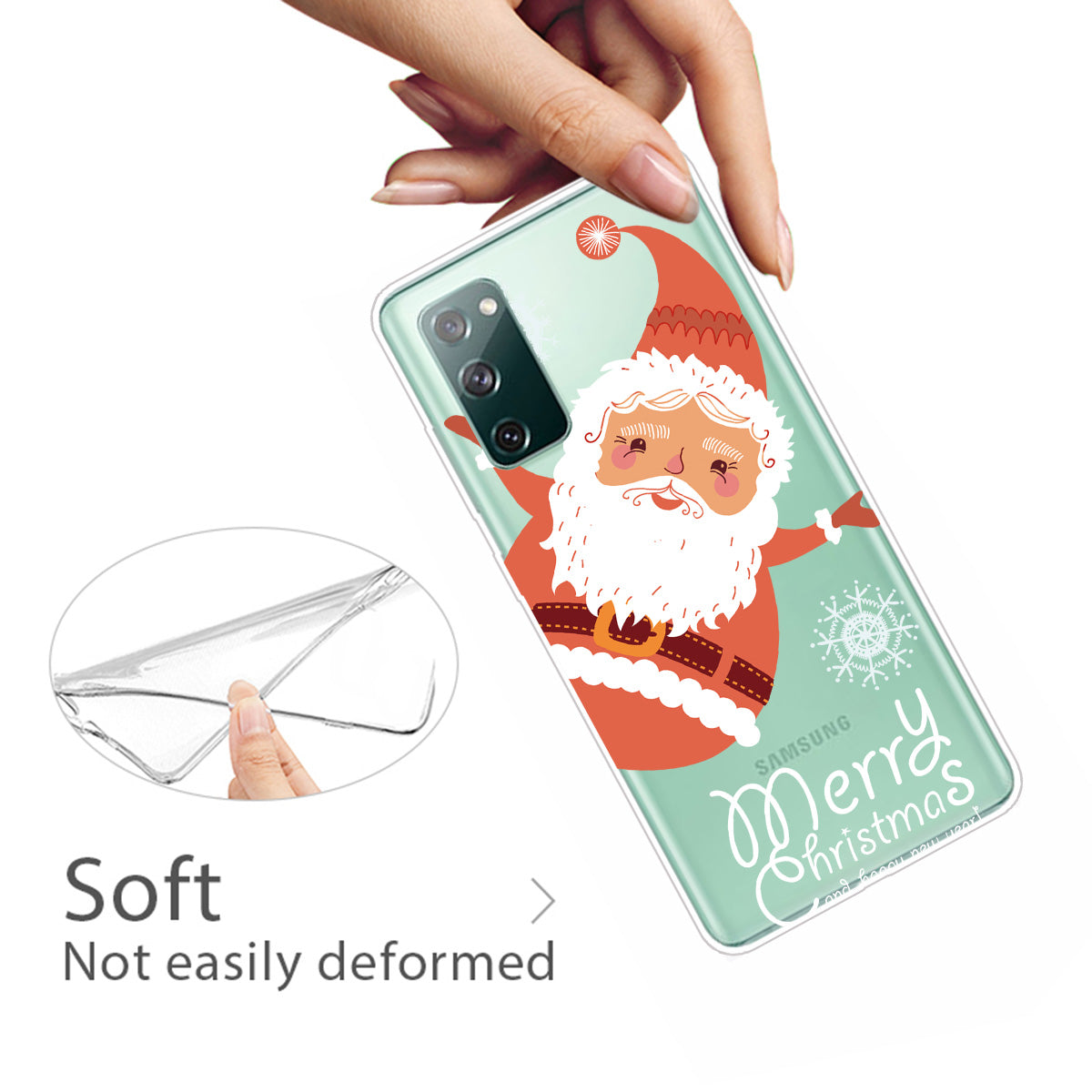 Christmas Theme Pattern Printing TPU Case for Samsung Galaxy S20 FE/S20 Fan Edition/S20 FE 5G/S20 Fan Edition 5G - Santa Claus Is Coming