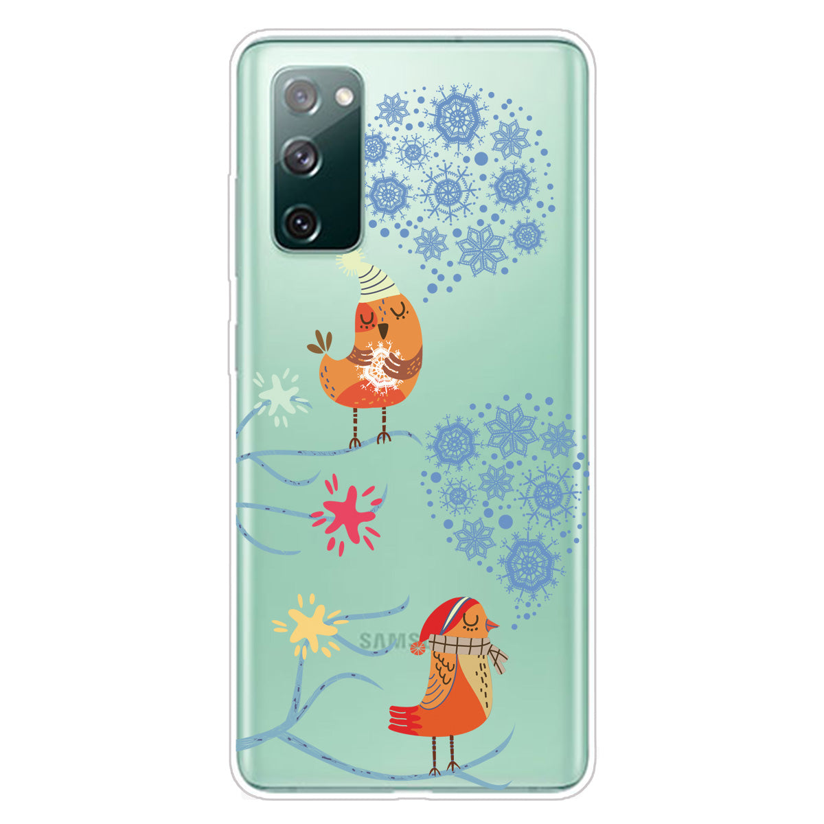 Christmas Theme Pattern Printing TPU Case for Samsung Galaxy S20 FE/S20 Fan Edition/S20 FE 5G/S20 Fan Edition 5G - Singing Birds