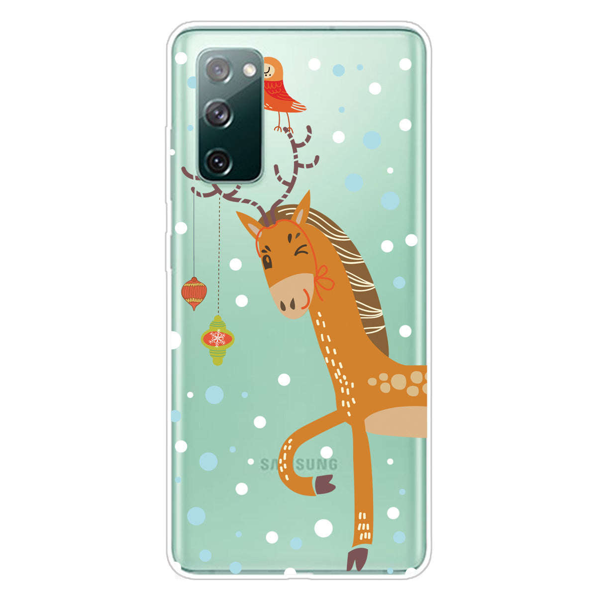 Christmas Theme Pattern Printing TPU Case for Samsung Galaxy S20 FE/S20 Fan Edition/S20 FE 5G/S20 Fan Edition 5G - Horse