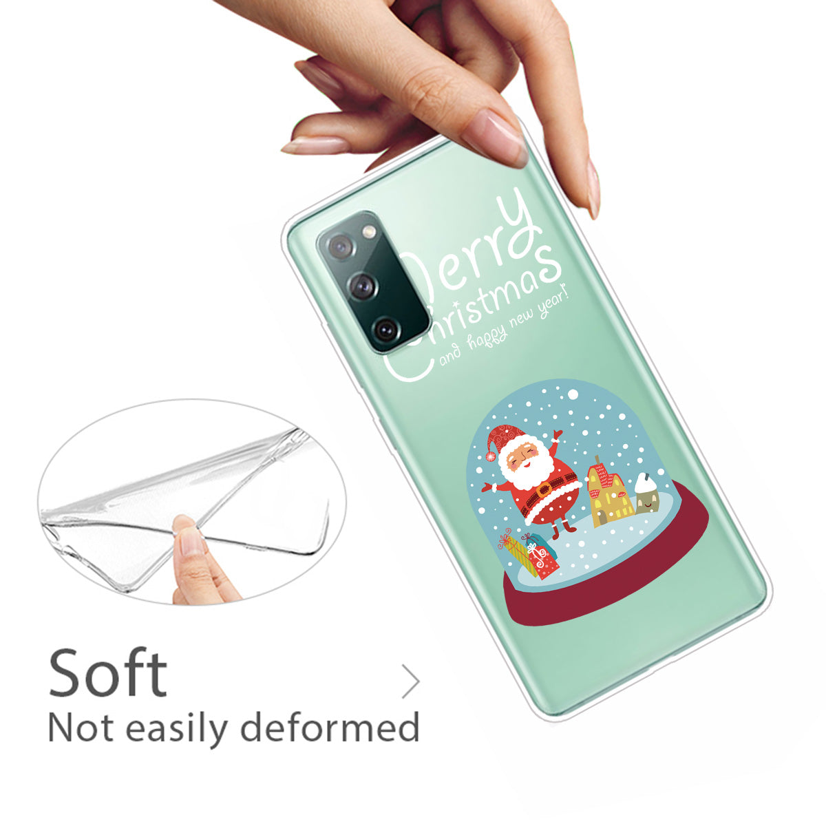 Christmas Theme Pattern Printing TPU Case for Samsung Galaxy S20 FE/S20 Fan Edition/S20 FE 5G/S20 Fan Edition 5G - Crystal Ball Ornament