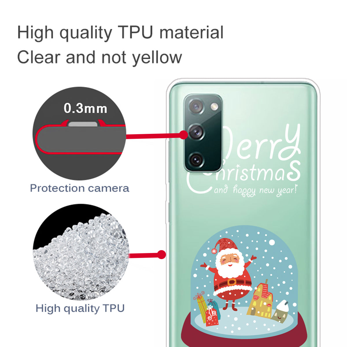 Christmas Theme Pattern Printing TPU Case for Samsung Galaxy S20 FE/S20 Fan Edition/S20 FE 5G/S20 Fan Edition 5G - Crystal Ball Ornament