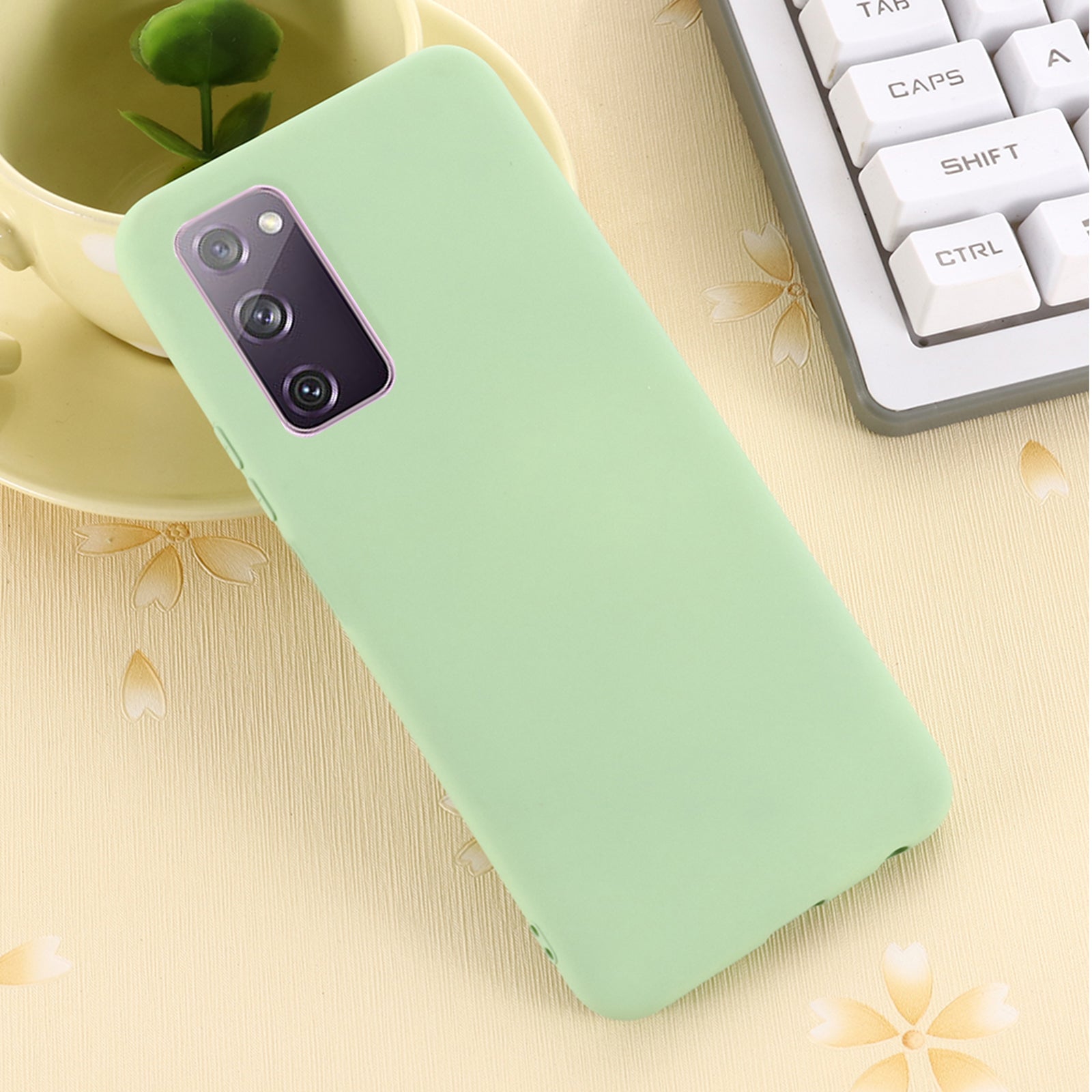 Liquid Silicone Phone Cover for Samsung Galaxy S20 FE/S20 FE 5G/S20 Lite/S20 FE 2022 - Green