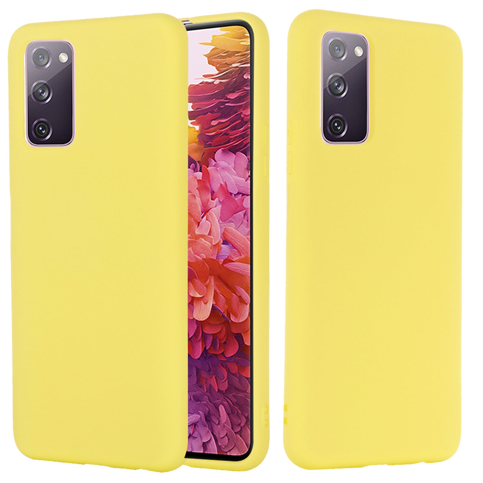 Liquid Silicone Phone Cover for Samsung Galaxy S20 FE/S20 FE 5G/S20 Lite/S20 FE 2022 - Yellow