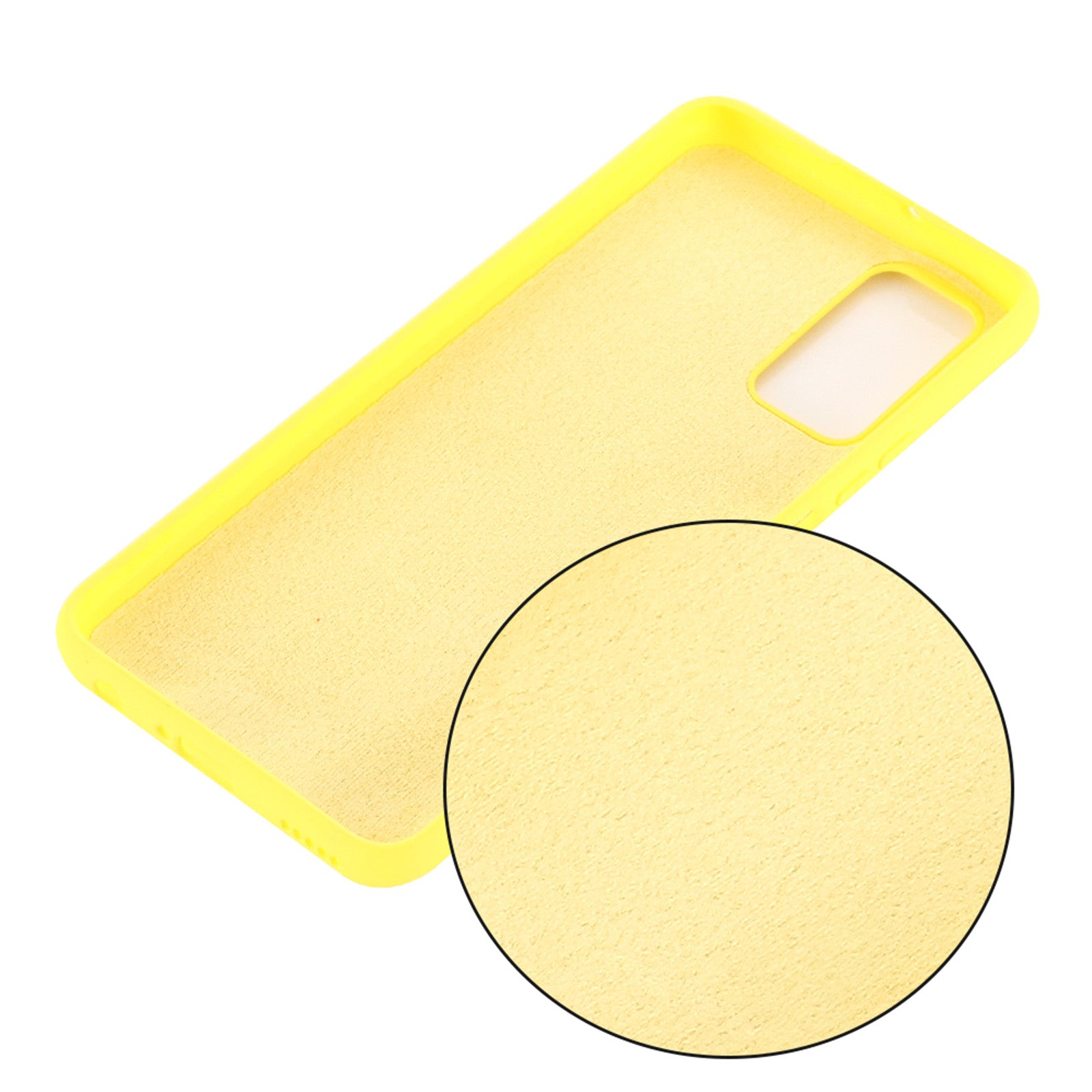 Liquid Silicone Phone Cover for Samsung Galaxy S20 FE/S20 FE 5G/S20 Lite/S20 FE 2022 - Yellow