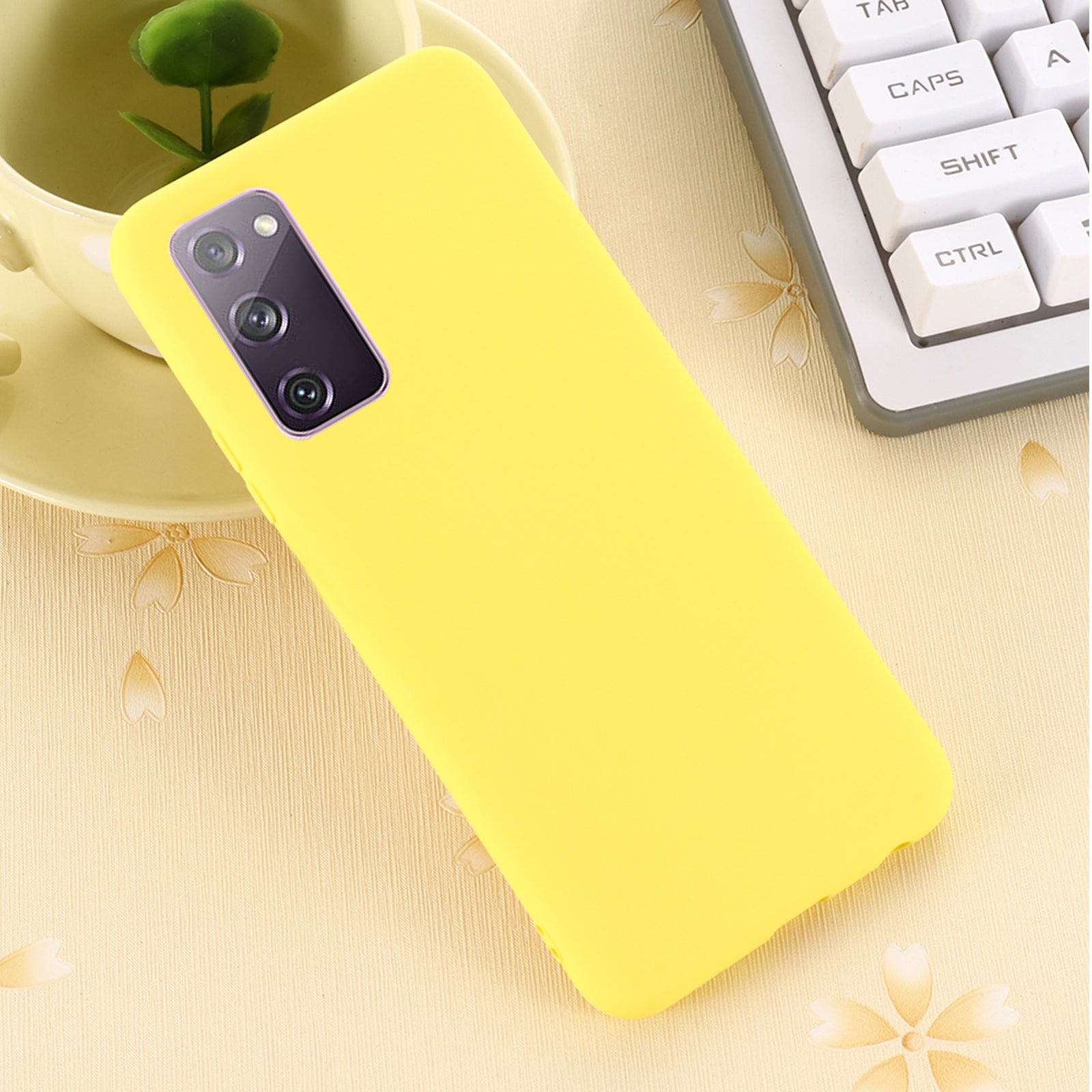 Liquid Silicone Phone Cover for Samsung Galaxy S20 FE/S20 FE 5G/S20 Lite/S20 FE 2022 - Yellow