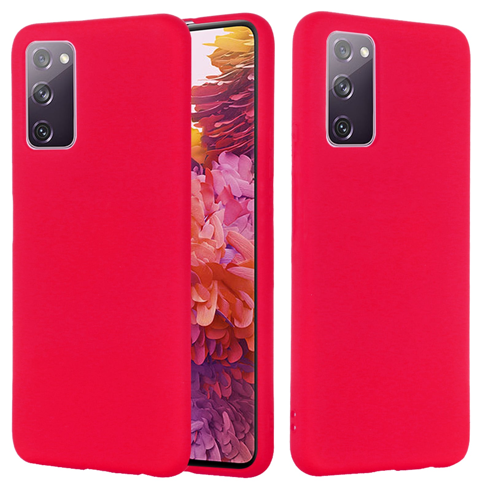 Liquid Silicone Phone Cover for Samsung Galaxy S20 FE/S20 FE 5G/S20 Lite/S20 FE 2022 - Red