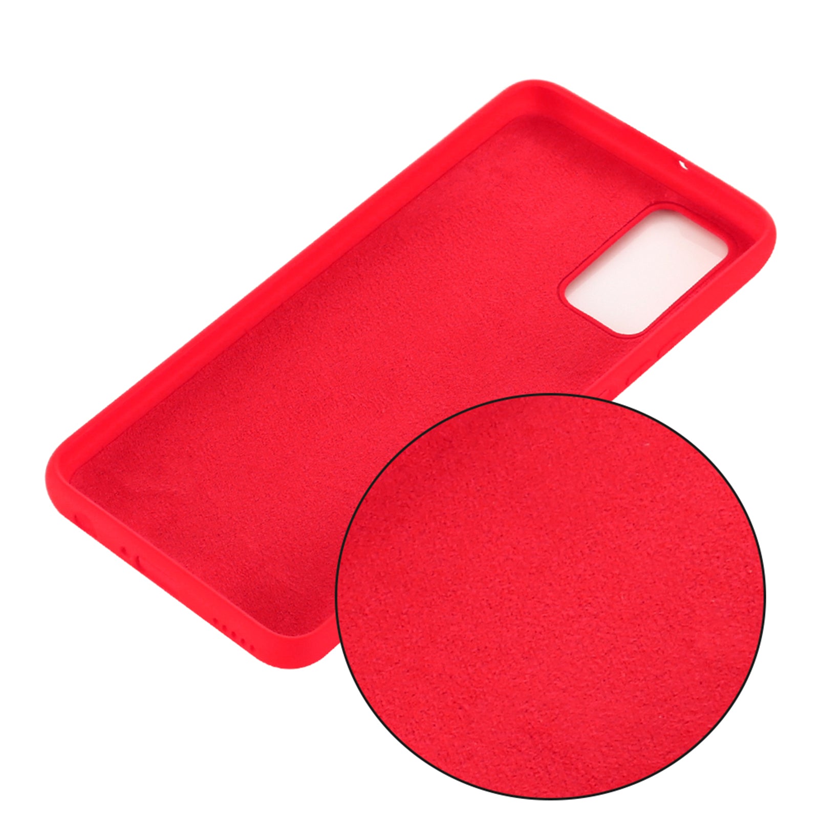 Liquid Silicone Phone Cover for Samsung Galaxy S20 FE/S20 FE 5G/S20 Lite/S20 FE 2022 - Red