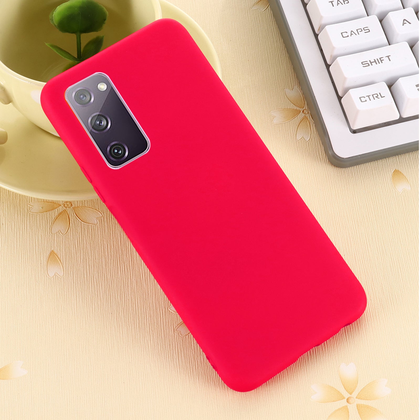 Liquid Silicone Phone Cover for Samsung Galaxy S20 FE/S20 FE 5G/S20 Lite/S20 FE 2022 - Red