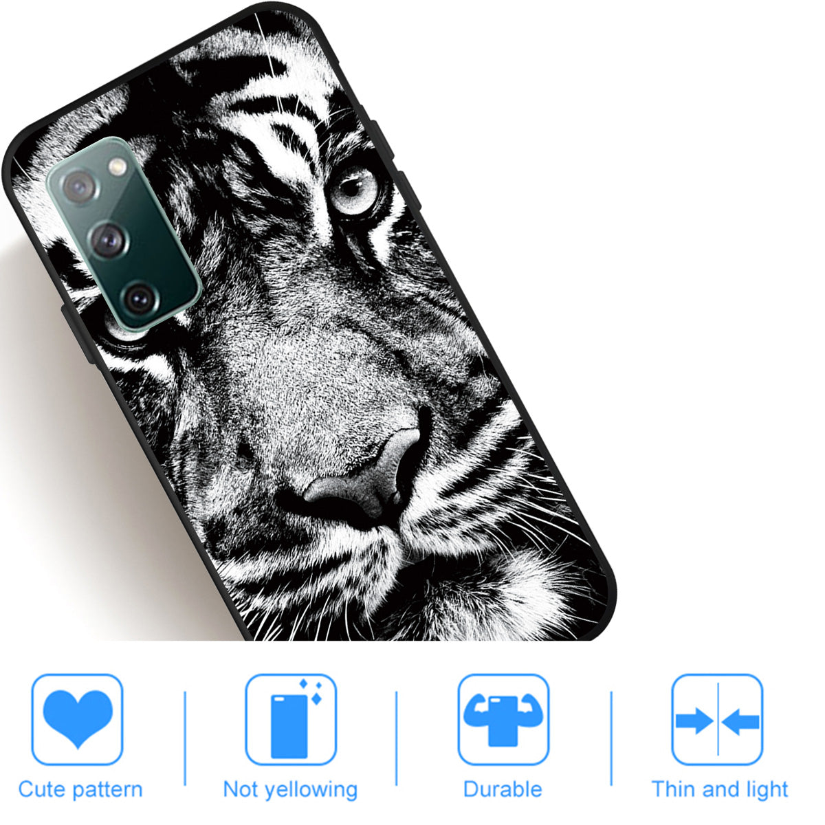 Pattern Printing TPU Shell Case Cover for Samsung Galaxy S20 FE/S20 FE 5G/S20 Lite/S20 FE 2022 - Tiger