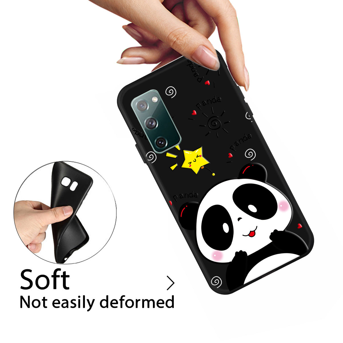 Pattern Printing TPU Shell Case Cover for Samsung Galaxy S20 FE/S20 FE 5G/S20 Lite/S20 FE 2022 - Panda