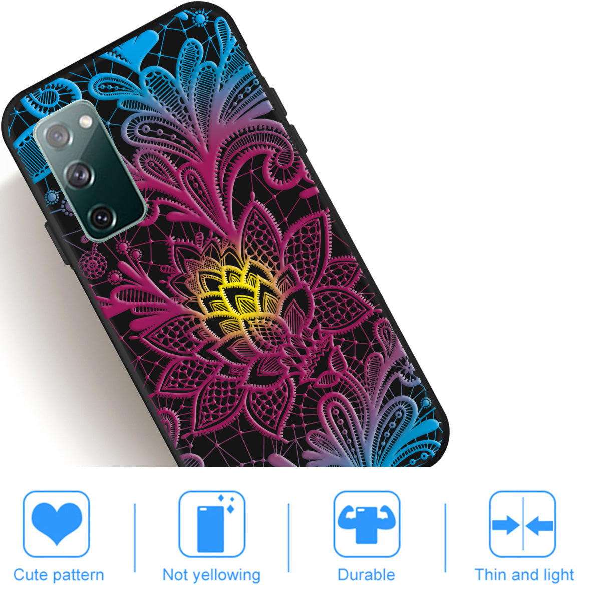 Pattern Printing TPU Shell Case Cover for Samsung Galaxy S20 FE/S20 FE 5G/S20 Lite/S20 FE 2022 - Flower Pattern