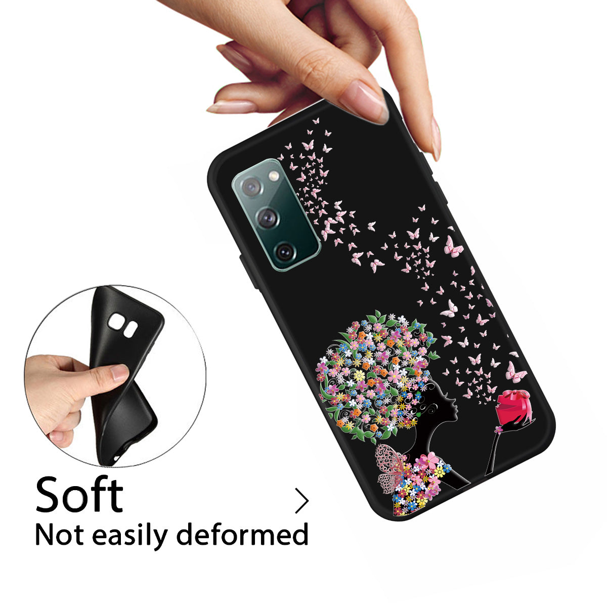 Pattern Printing TPU Shell Case Cover for Samsung Galaxy S20 FE/S20 FE 5G/S20 Lite/S20 FE 2022 - Flower