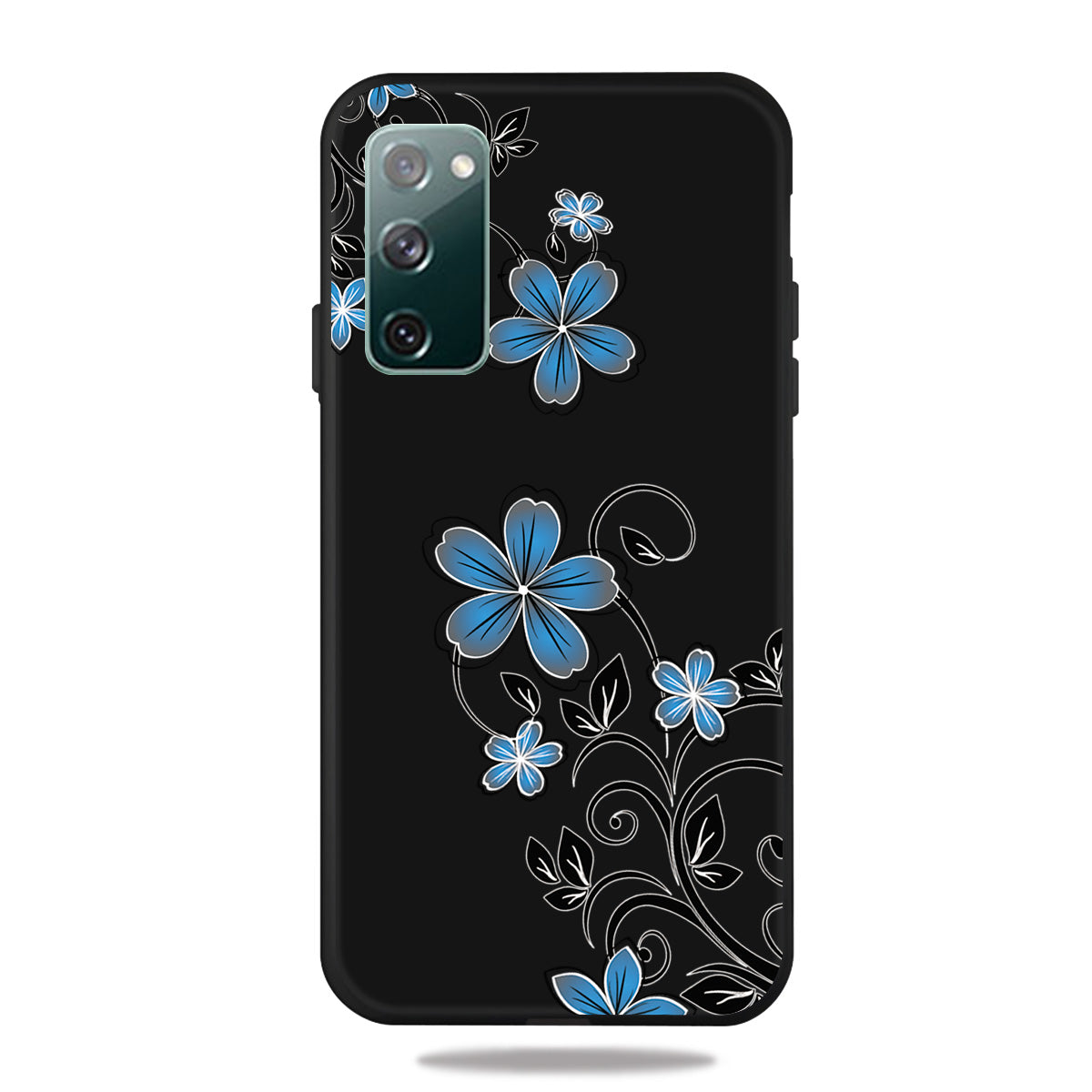 Pattern Printing TPU Shell Case Cover for Samsung Galaxy S20 FE/S20 FE 5G/S20 Lite/S20 FE 2022 - Blue Flower