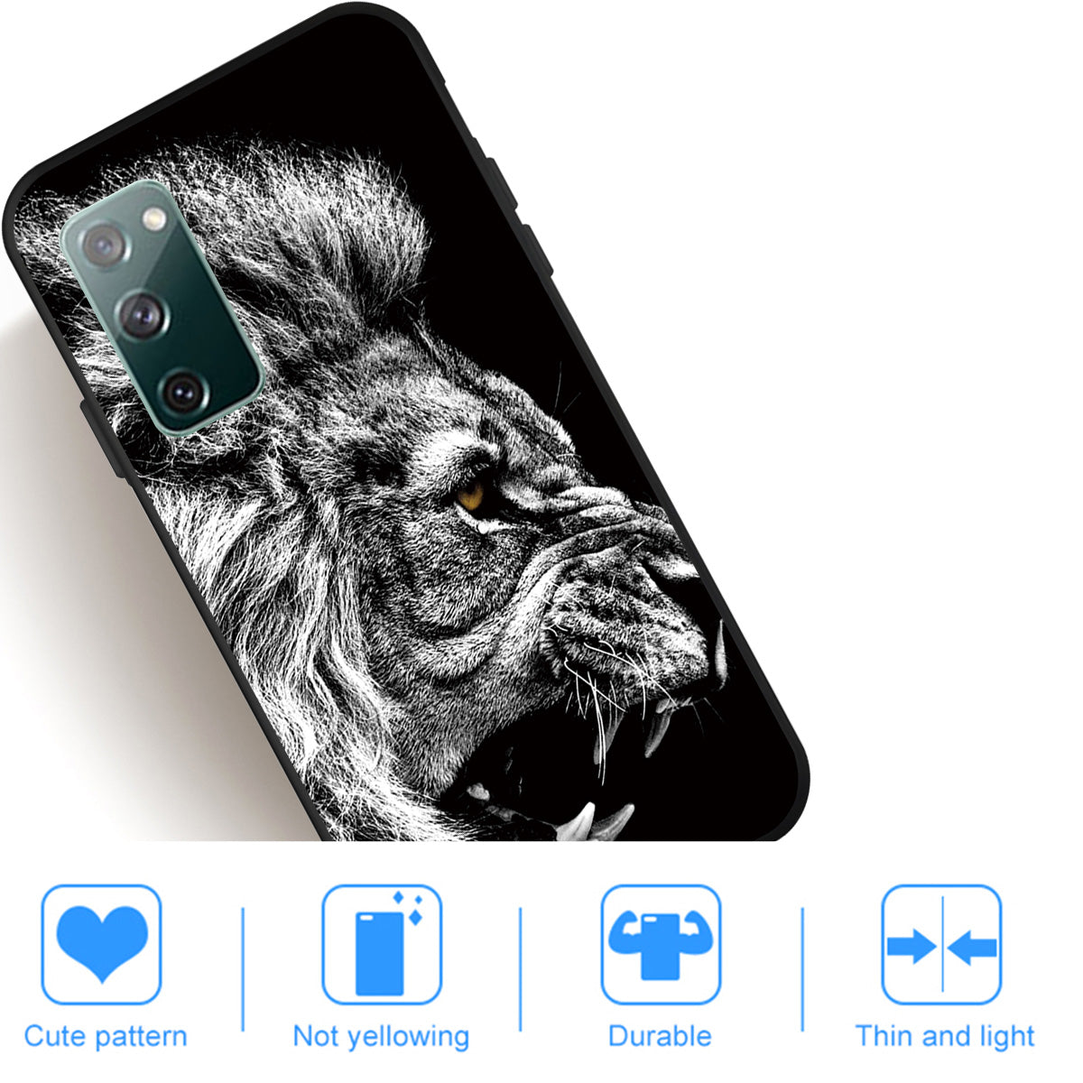 Pattern Printing TPU Shell Case Cover for Samsung Galaxy S20 FE/S20 FE 5G/S20 Lite/S20 FE 2022 - Lion