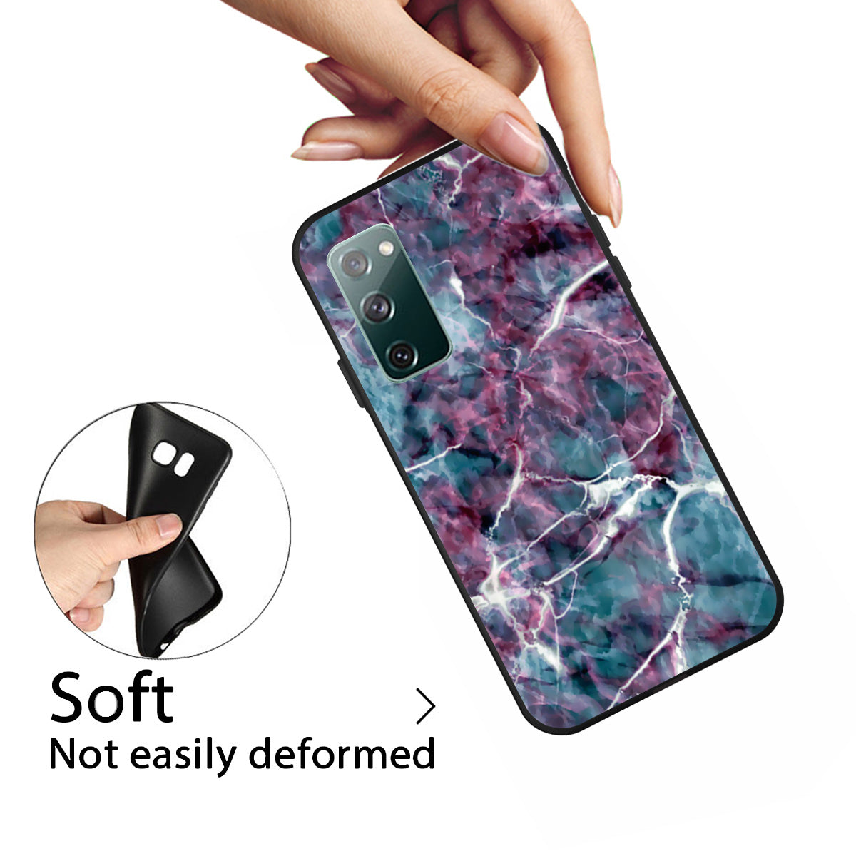 Pattern Printing TPU Shell Case Cover for Samsung Galaxy S20 FE/S20 FE 5G/S20 Lite/S20 FE 2022 - Marbling