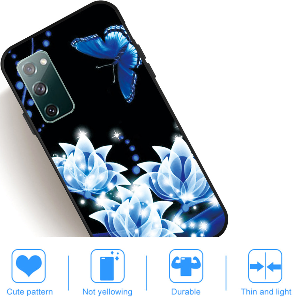 Pattern Printing TPU Shell Case Cover for Samsung Galaxy S20 FE/S20 FE 5G/S20 Lite/S20 FE 2022 - Butterfly and Flower