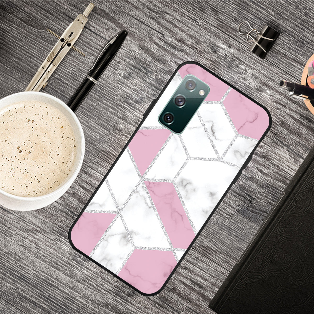 Matte Black TPU Case for Samsung Galaxy S20 FE/S20 FE 5G/S20 Lite/S20 FE 2022 Fashion Marble Texture - Style C