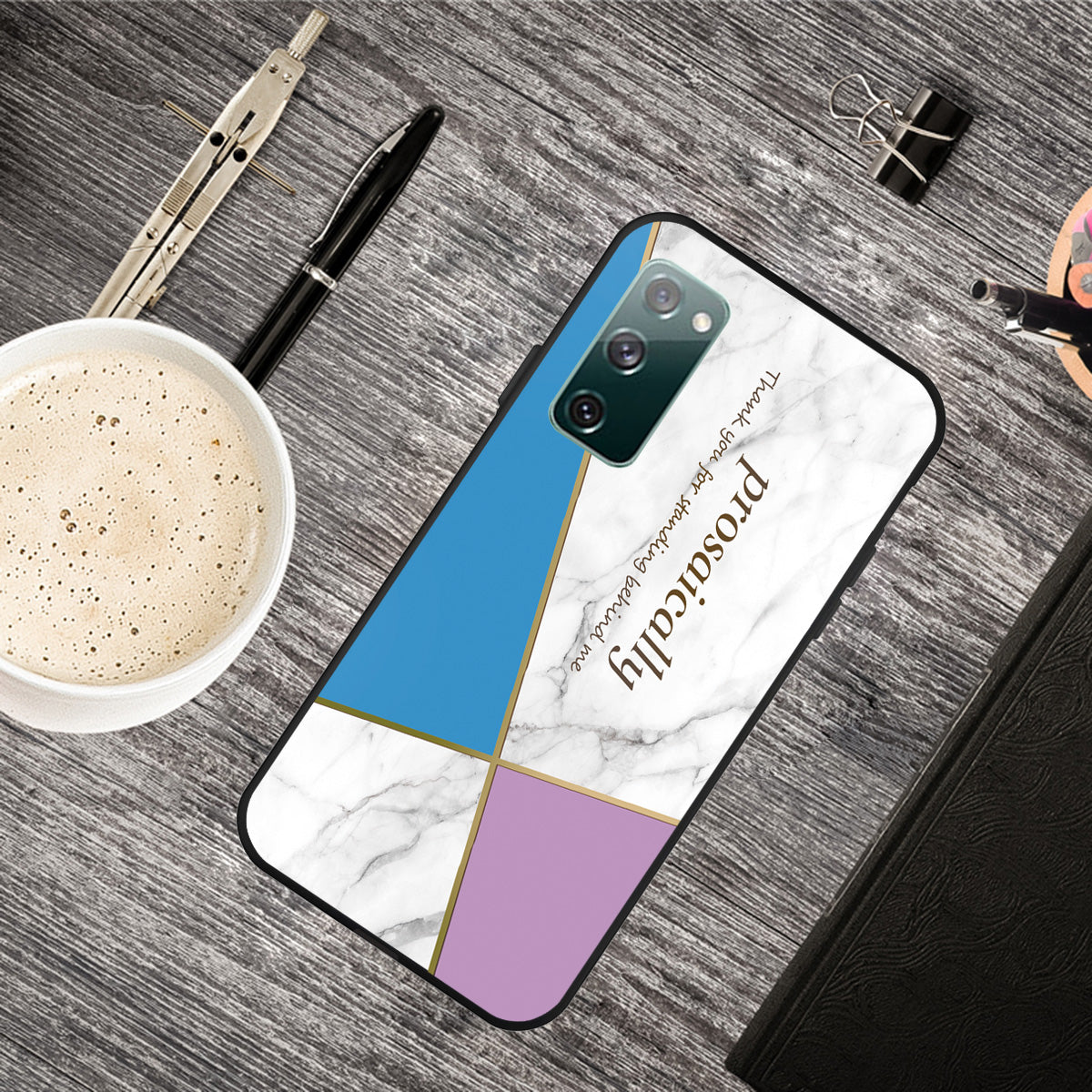 Matte Black TPU Case for Samsung Galaxy S20 FE/S20 FE 5G/S20 Lite/S20 FE 2022 Fashion Marble Texture - Style G