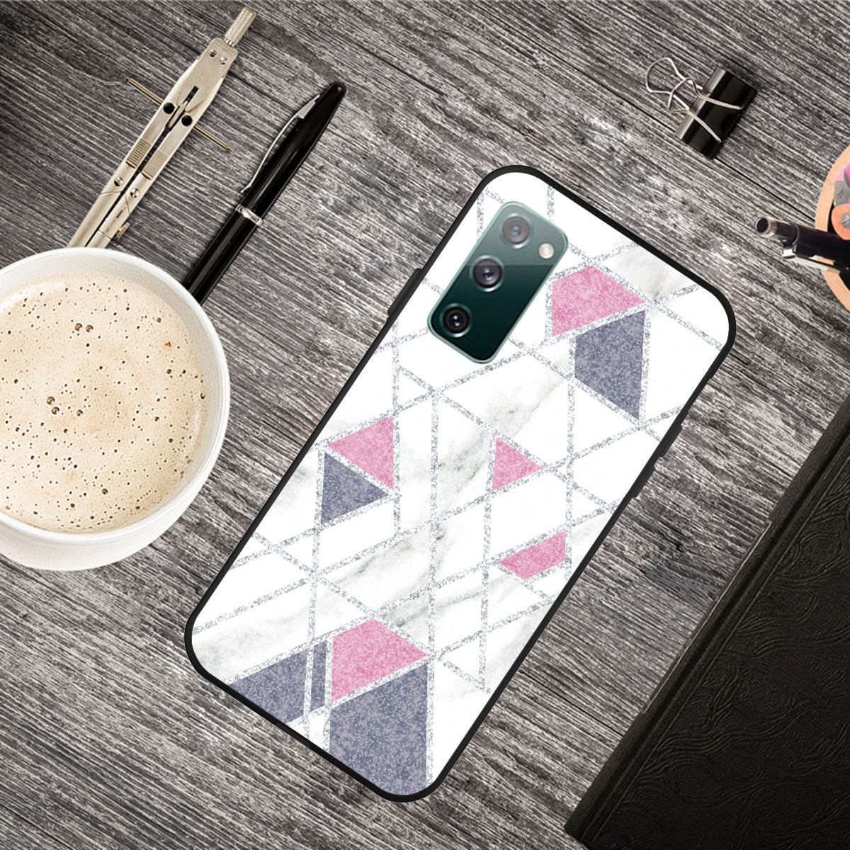 Matte Black TPU Case for Samsung Galaxy S20 FE/S20 FE 5G/S20 Lite/S20 FE 2022 Fashion Marble Texture - Style H