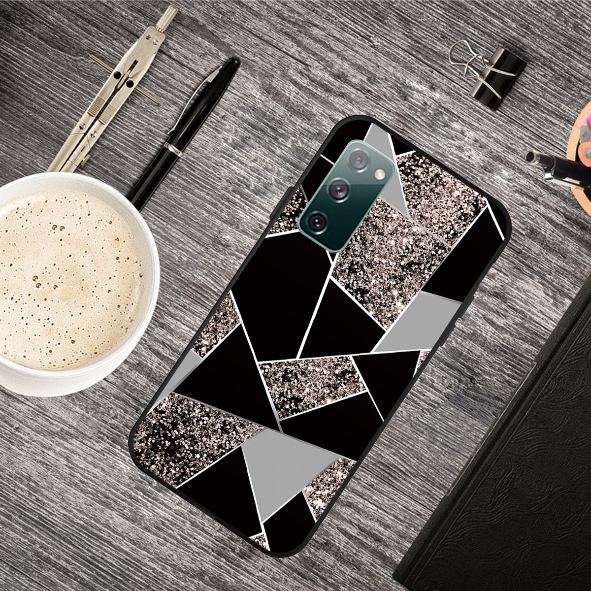 Matte Black TPU Case for Samsung Galaxy S20 FE/S20 FE 5G/S20 Lite/S20 FE 2022 Fashion Marble Texture - Style J