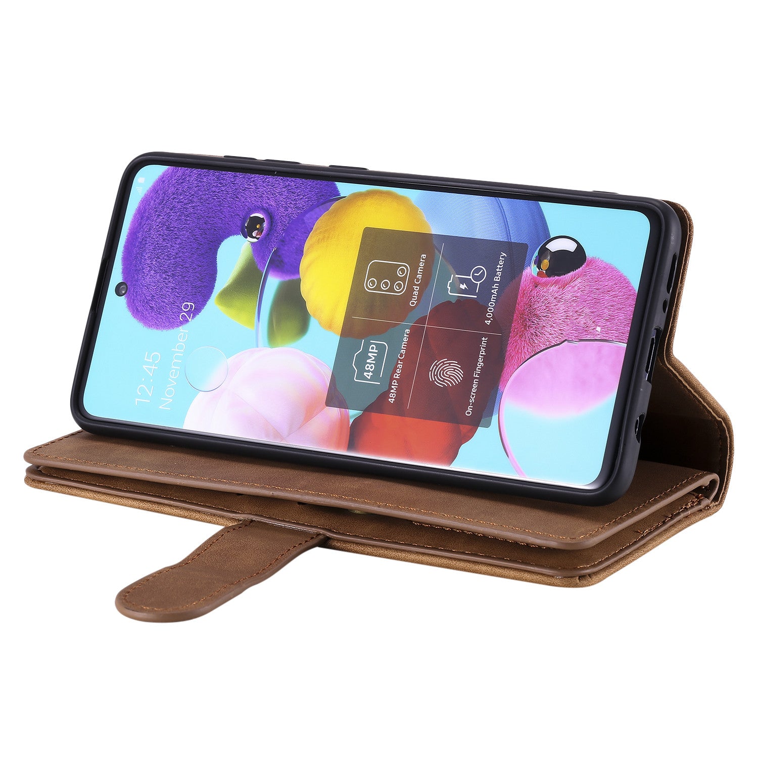 Zipper Pocket 9 Card Slots Leather Wallet Case for Samsung Galaxy S20 FE/S20 FE 5G/S20 Lite/S20 FE 2022 - Brown