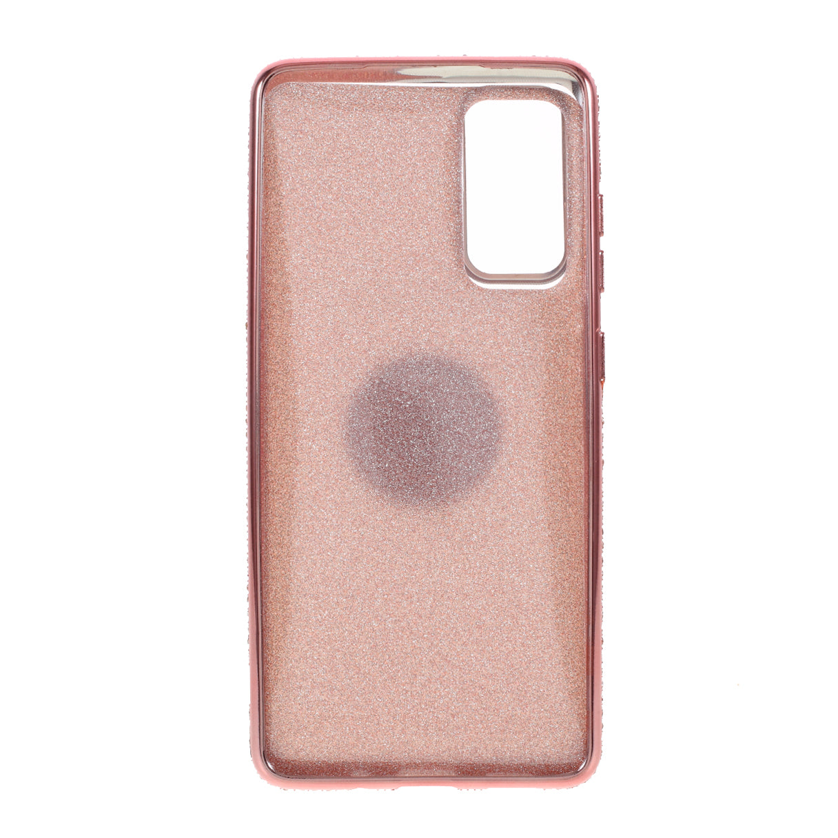 Shiny Powder Electroplating TPU Rhinestone Decor Cover with Metal Kickstand for Samsung Galaxy S20 FE/S20 FE 5G/S20 Lite/S20 FE 2022 - Watermelon Red