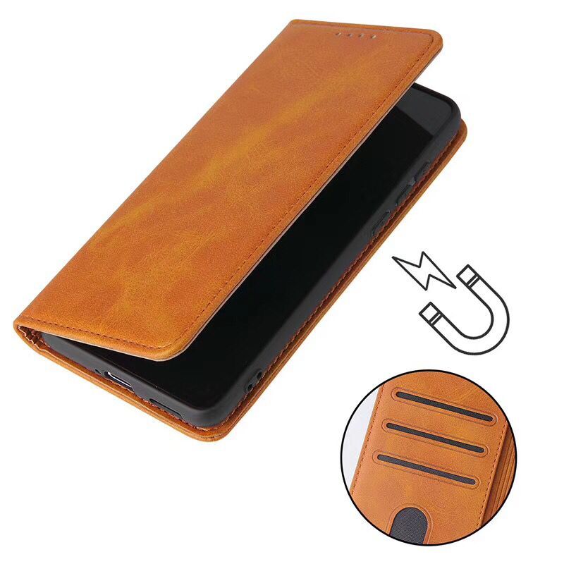 Business Style Strong Magnet Phone Wallet PU Leather Cover Shell for Samsung Galaxy S20 FE/S20 Fan Edition/S20 FE 5G/S20 Fan Edition 5G/S20 Lite - Light Brown